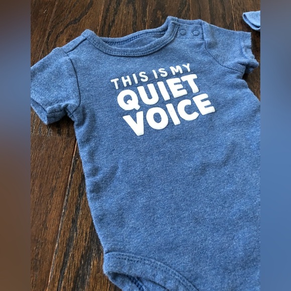 baby B’gosh Boys 3M Cotton Onesies Bundle (x2) w/ Velvet Graphic Sayings - VGUC! - Picture 2 of 7